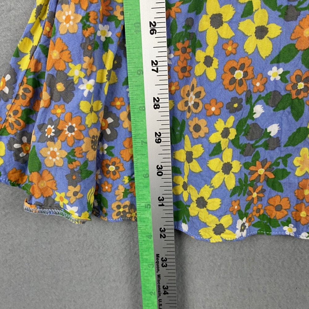 ASOS DESIGN Square Neck Long Sleeve Floral Print Mini Dress Women's Size 6‎ - Picture 7 of 7